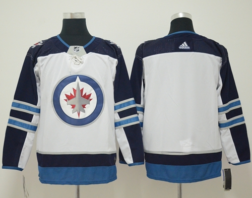 Adidas Men Winnipeg Jets Blank White Road Authentic Stitched NHL Jersey